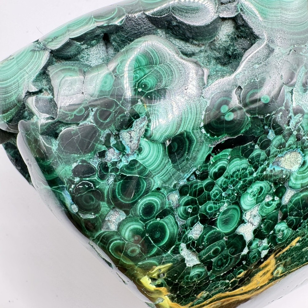 468 Grams Malachite Polished Tight Pattern Great Shape And Quality For Display