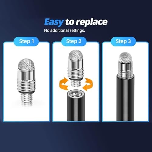 Mesh Fiber Stylus Pen Replacement Tips (Pcs) for Capacitive Touch Screen, 20