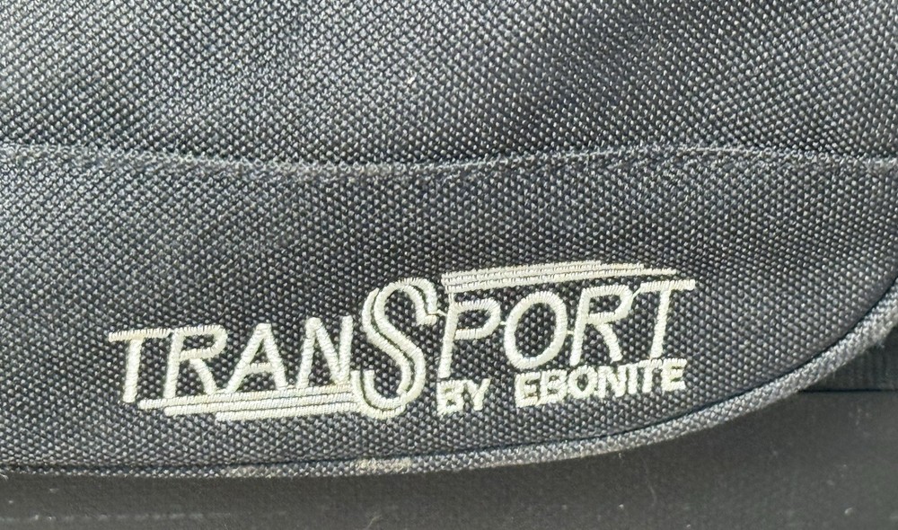 Ebonite 2 Ball Transport Telescoping Rolling Bowling Bag Black Great Condition