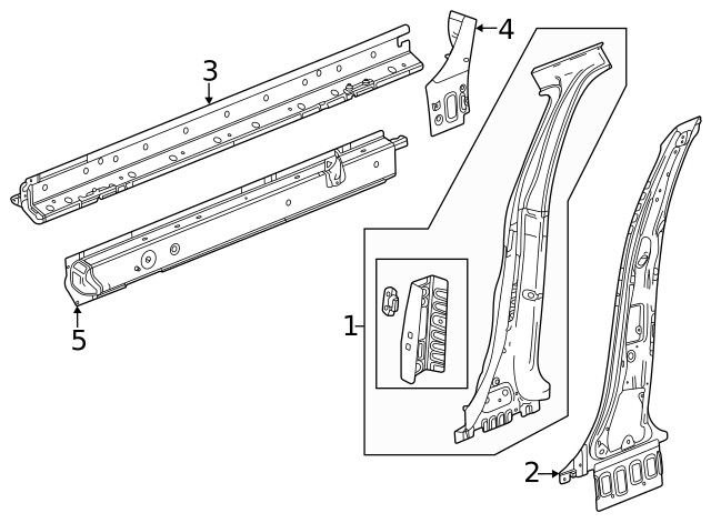 Genuine GM Driver Side Rocker Inner Panel 60004579