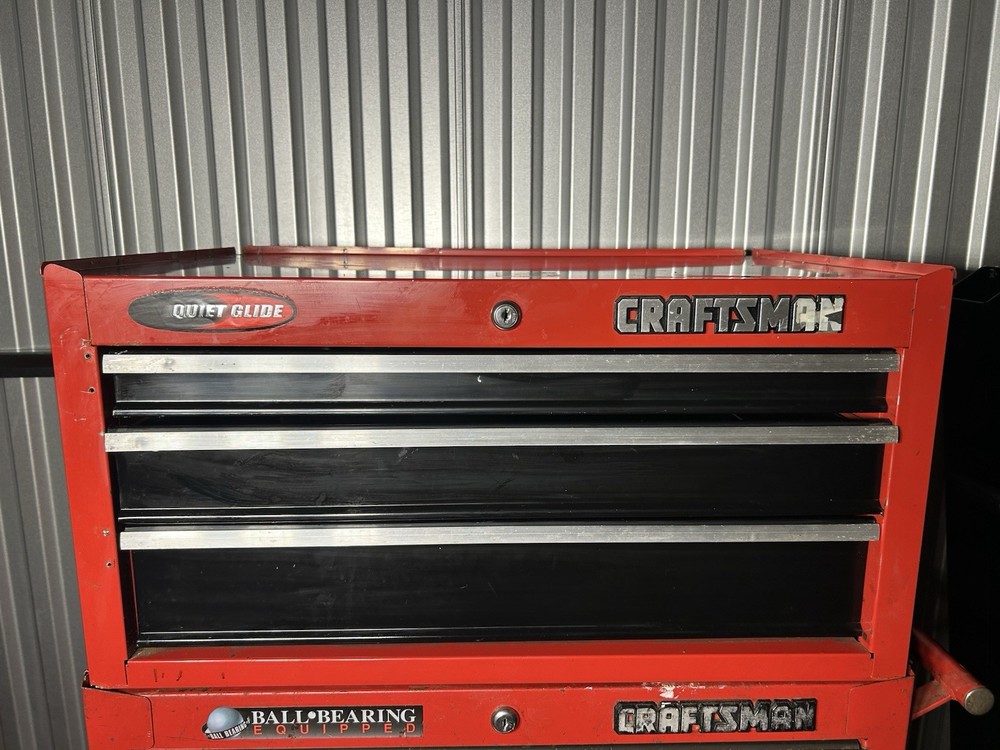 Rare Craftsman 18” DEEP Middle Intermediate Tool Box Chest 3 Drawer Red 2008