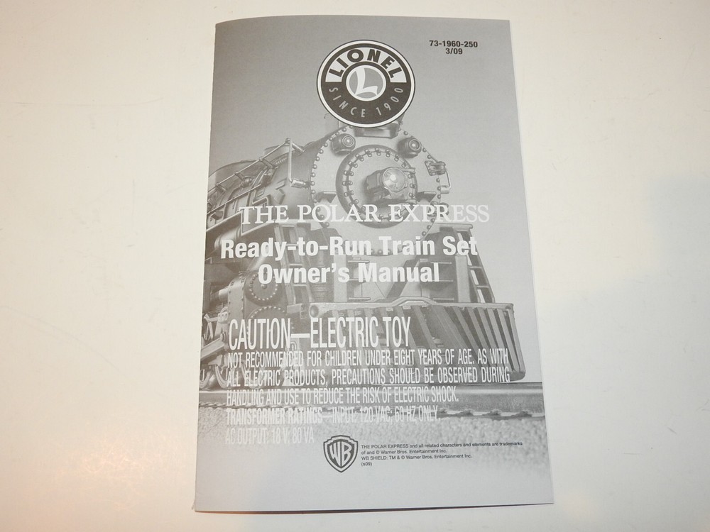 LIONEL "THE POLAR EXPRESS" OPERATING INSTRUCTION BOOKLET & SET PAPERS