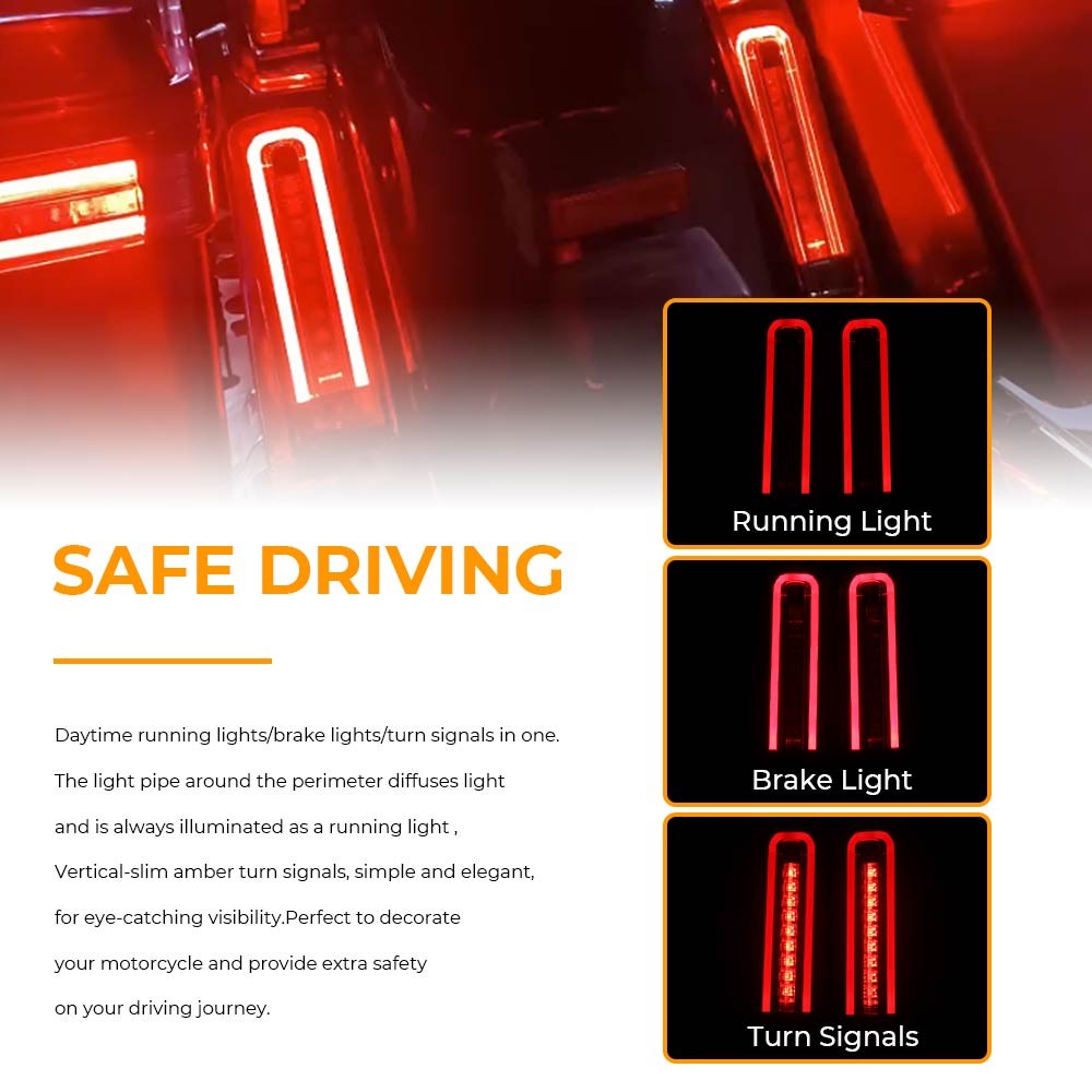 2pc Saddlebag LED Insert Light for Harley Electra Glide FLHTCU/I FLHTK 2014-24