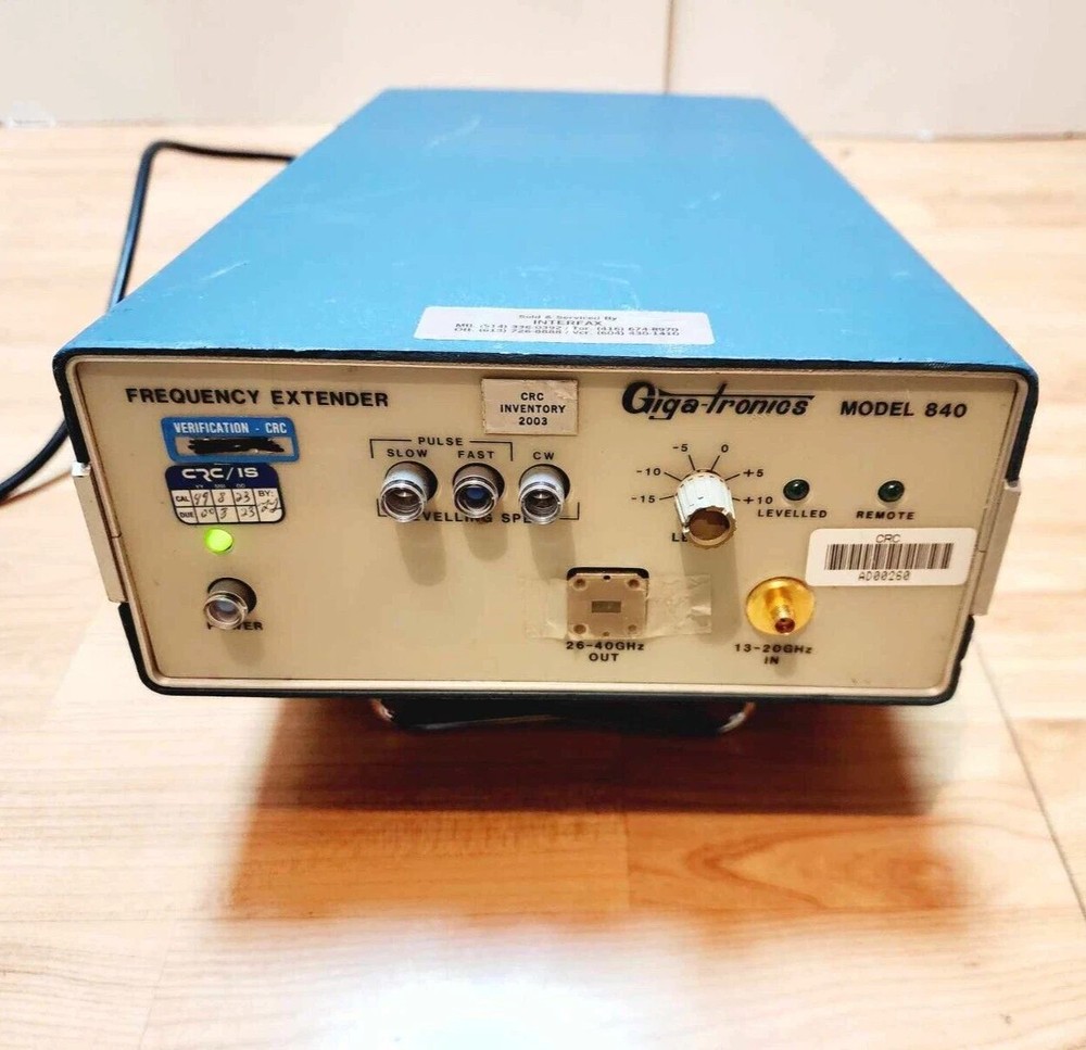 GIGATRONICS FREQUENCY EXTENDER 840 MODULE SIGNAL ANALYSIS TESTING CALIBRATION