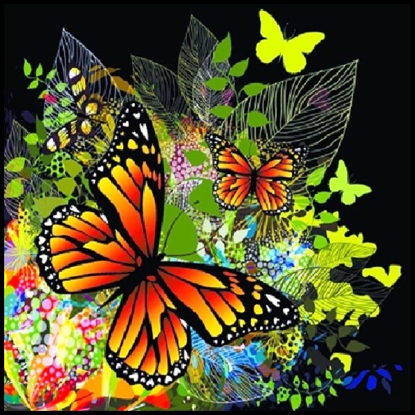 30 Custom Colorful Butterfly Art Personalized Address Labels