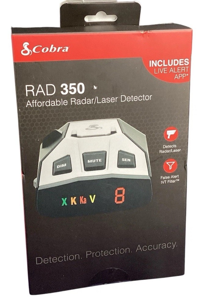 Cobra Electronics Rad 350 Radar and Laser Detector NEW