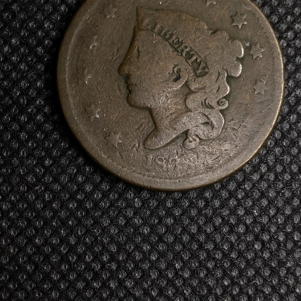 1838 Copper Coronet Head Large Cent