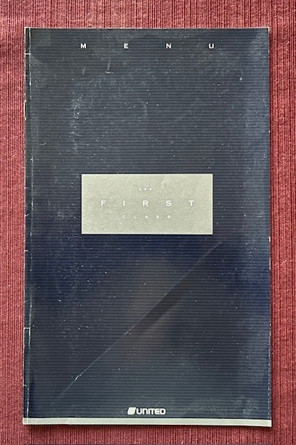 United First-Class Menu 1979