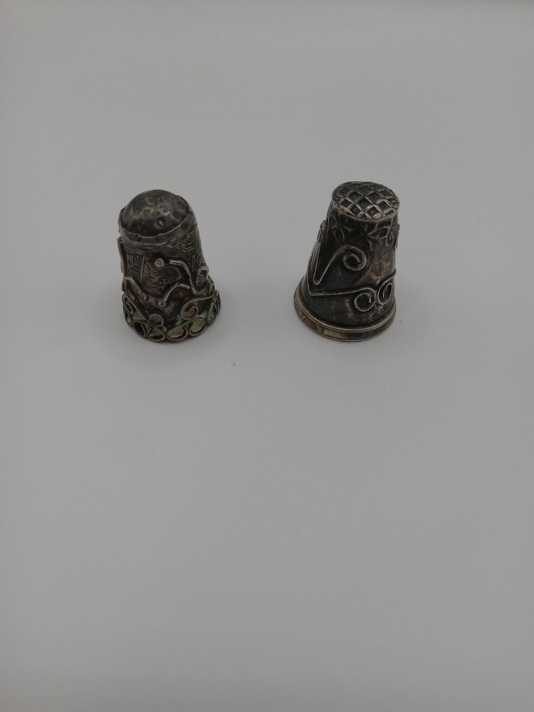 Vintage Sterling Mexico Thimbles