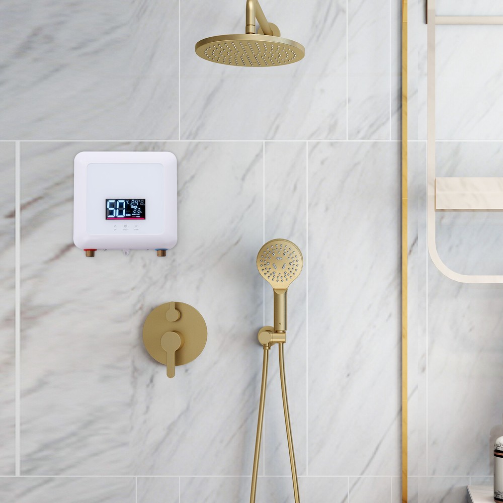 Tankless Hot Water Instant Heater Electric Shower Kitchen Boiler Bath 110V 5500W