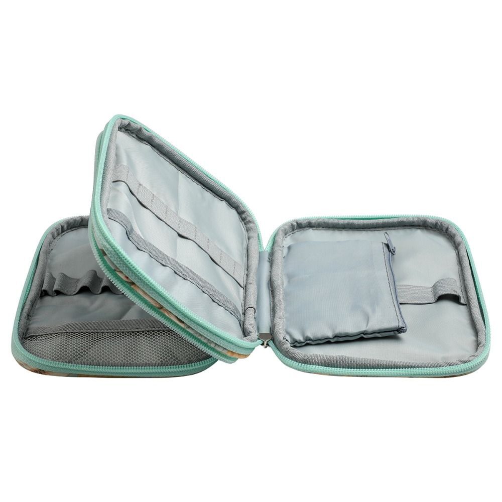 2 Layer Crochet Hook Pouch Empty Knitting Kit Case Sewing Kit Organizer Bag US