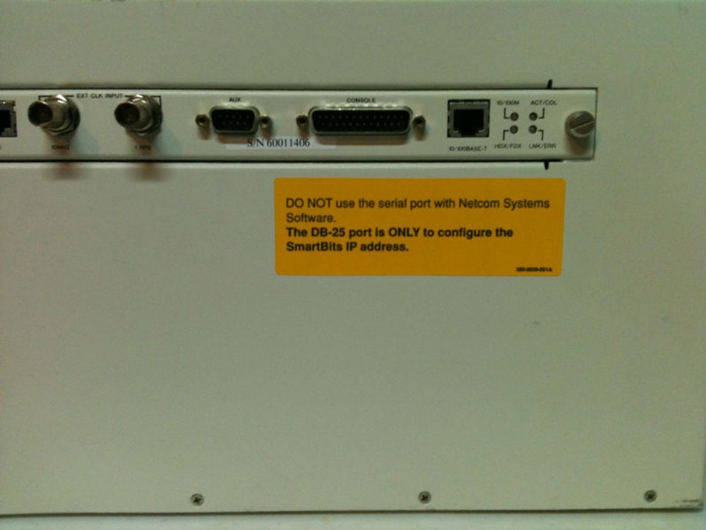 NETCOM SPIRENT SMARTBITS SMB-6000B w/SMB-0001A Controller Card tested