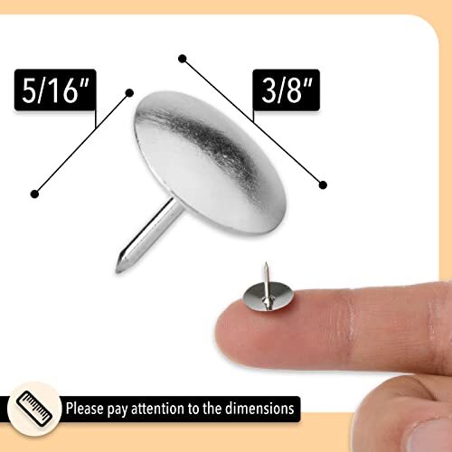 Thumb Tack, Flat Push Pins, Silver Thumb Tacks, 500 Pack
