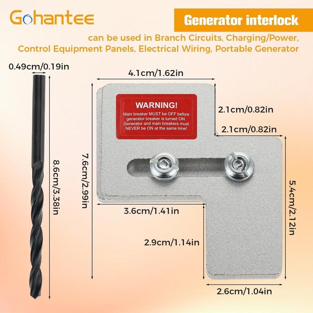 Gohantee Generator Interlock Kit, Main Breaker Interlock Kit Compatible with Sie