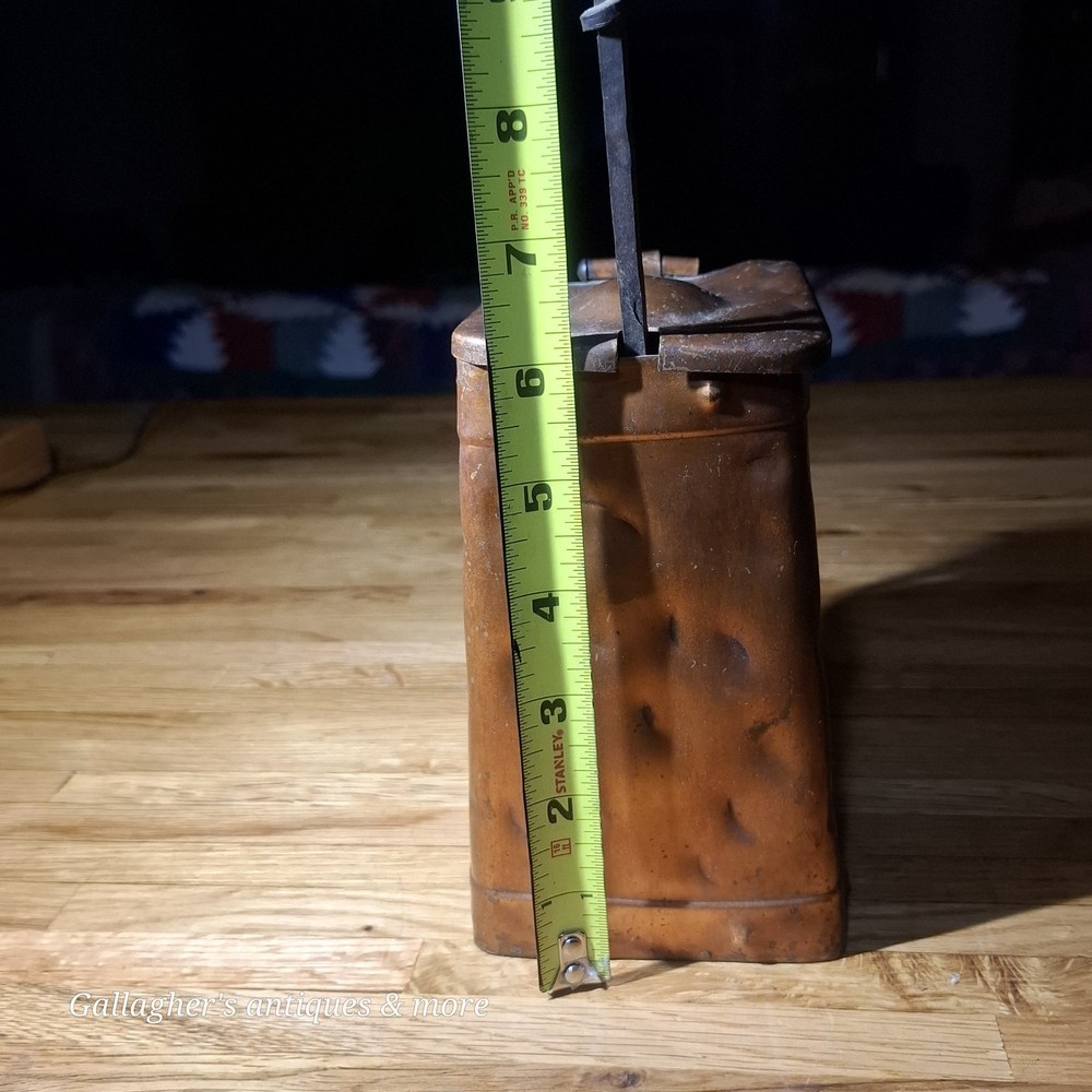 Vintage Brass Copper Fire Starter Fireplace w Wrought Iron Handle Cape Cod Shop