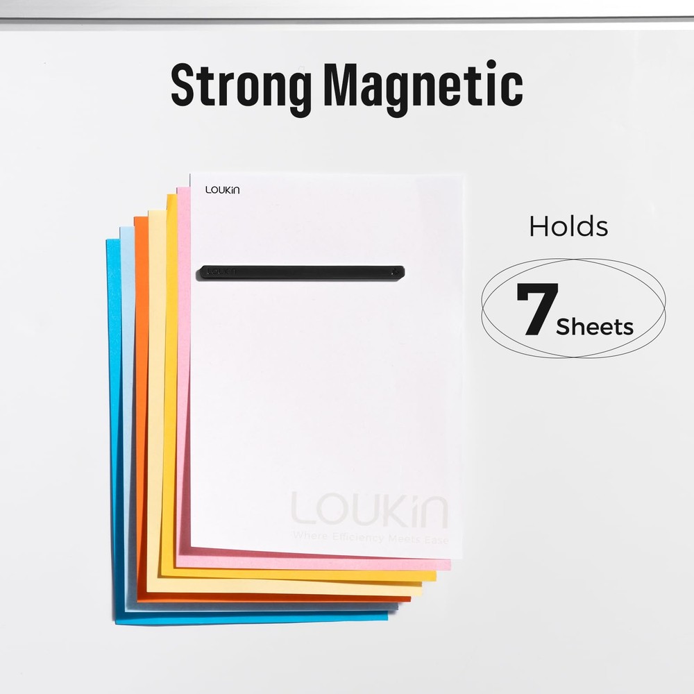 4 pcs Rectangular Magnets, Colorful Fridge Plastic Strips Embedded Magnets, D...