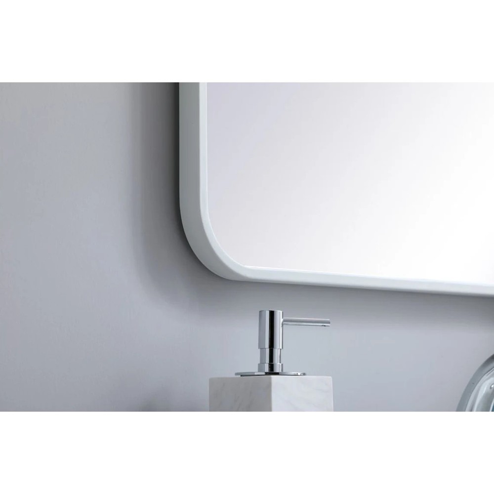 Roseto Formiae 22" Wx36" H Contemporary Rectangular Framed Bathroom Wall Mirror