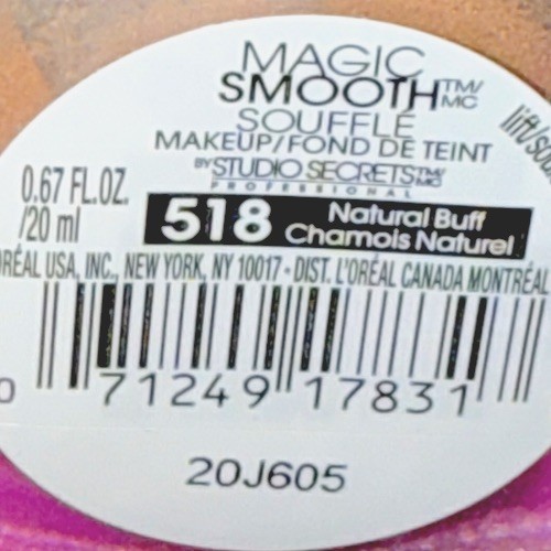 L’Oreal Magic Smooth Soufflé Natural Buff 518 Makeup SEALED
