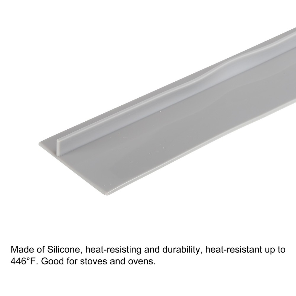 21" length silicone stove interspace cavity cover, gray 2pcs