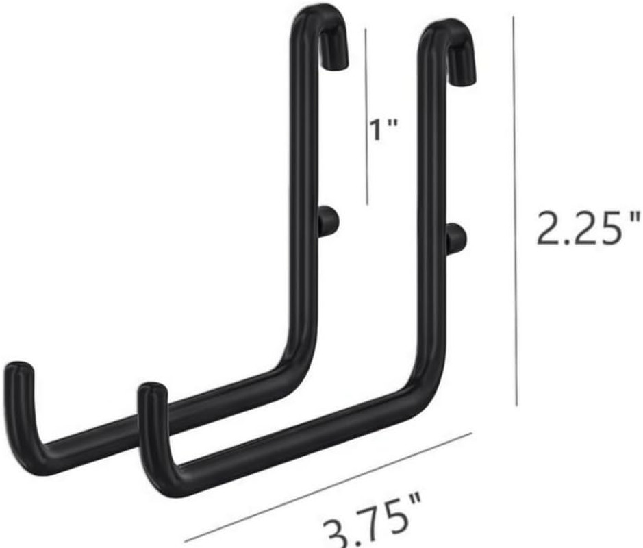 4 Pack L Style Pegboard Hooks,Pegboard Accessories,Pegboard Long Hooks 3.75" Han