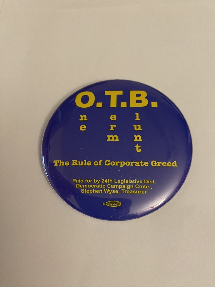 OTB One Term Blunt Pin Back Button P147