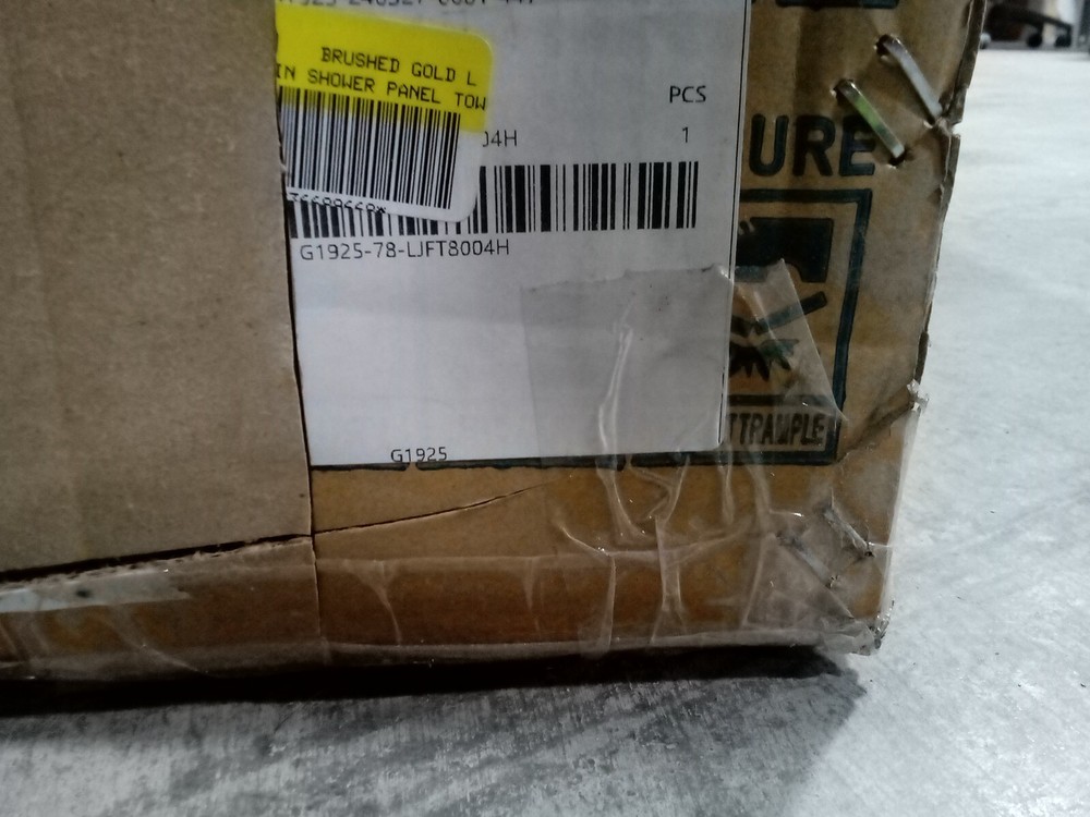 Brushed Gold LED 45 in. Shower Panel **missing shower head/panel only