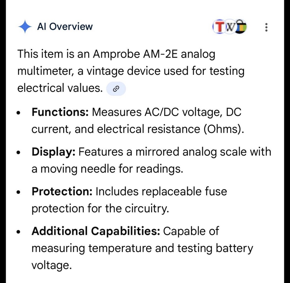 Ambrose Volt-Ohm-Milliammeter Model AM-2E
