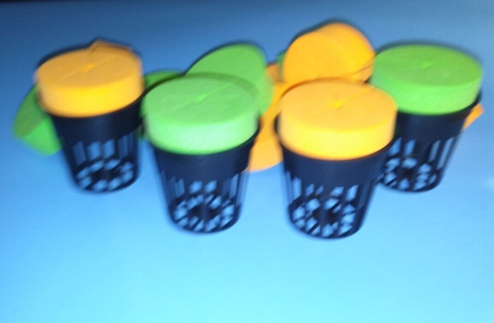 20 CLONE COLLAR INSERTS(green/orange) & 20 2" NET POT for HYDROPONIC GROW SYSTEM