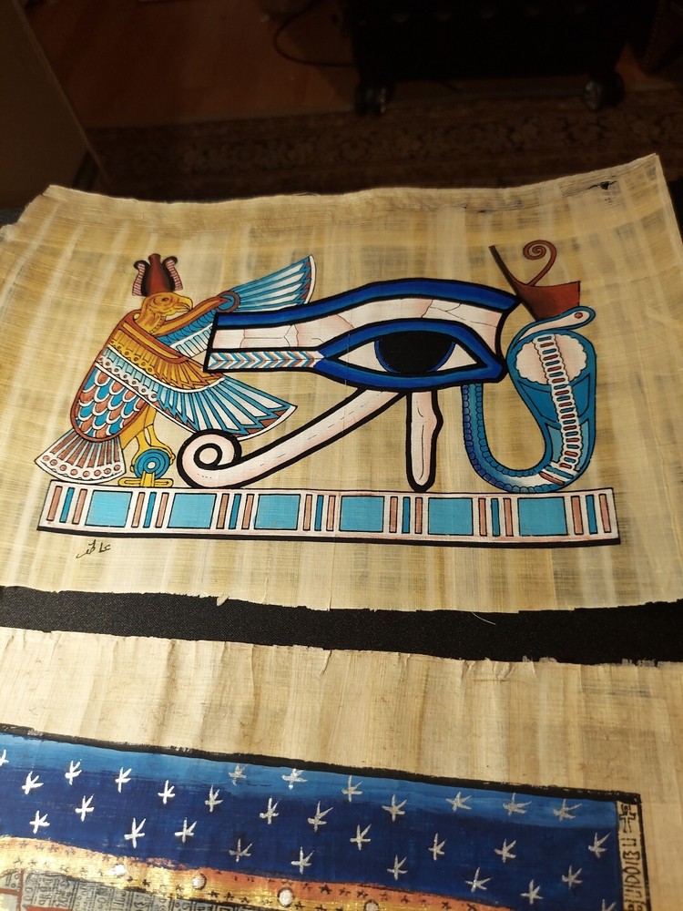 Set of 2 egyptian Papyrus