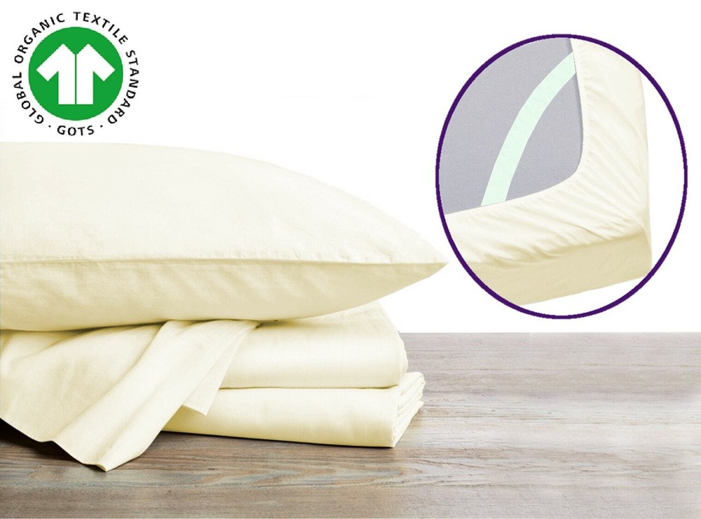 Organic Cotton Sheets with Built-in Corner Straps, Sheets That Don’t Come Off