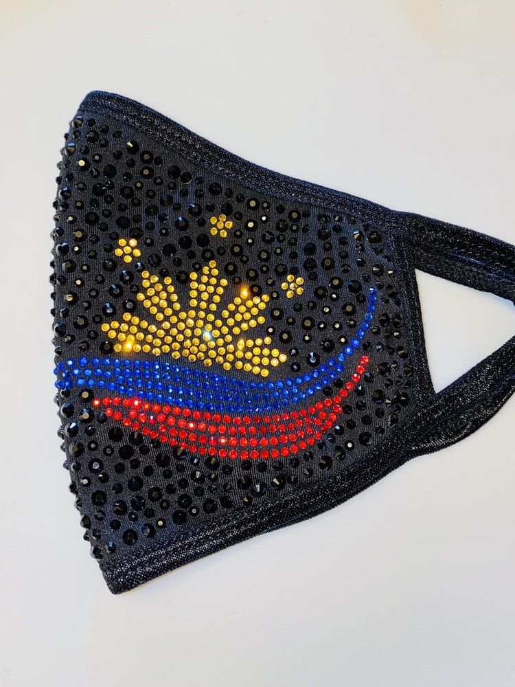Pinoy Pride Rhinestone Bling Mask
