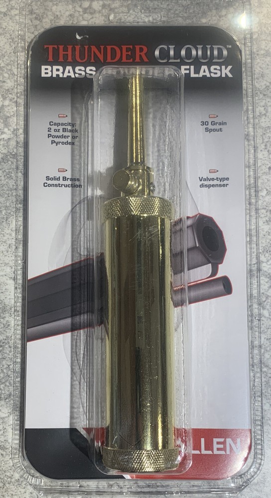 Allen Thunder Cloud Brass Powder Flask Muzzleloader Black Powder
