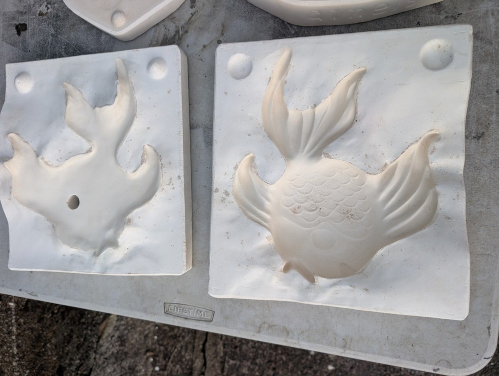 Large Fish Vintage Slip Casting Pour Ceramic Mold