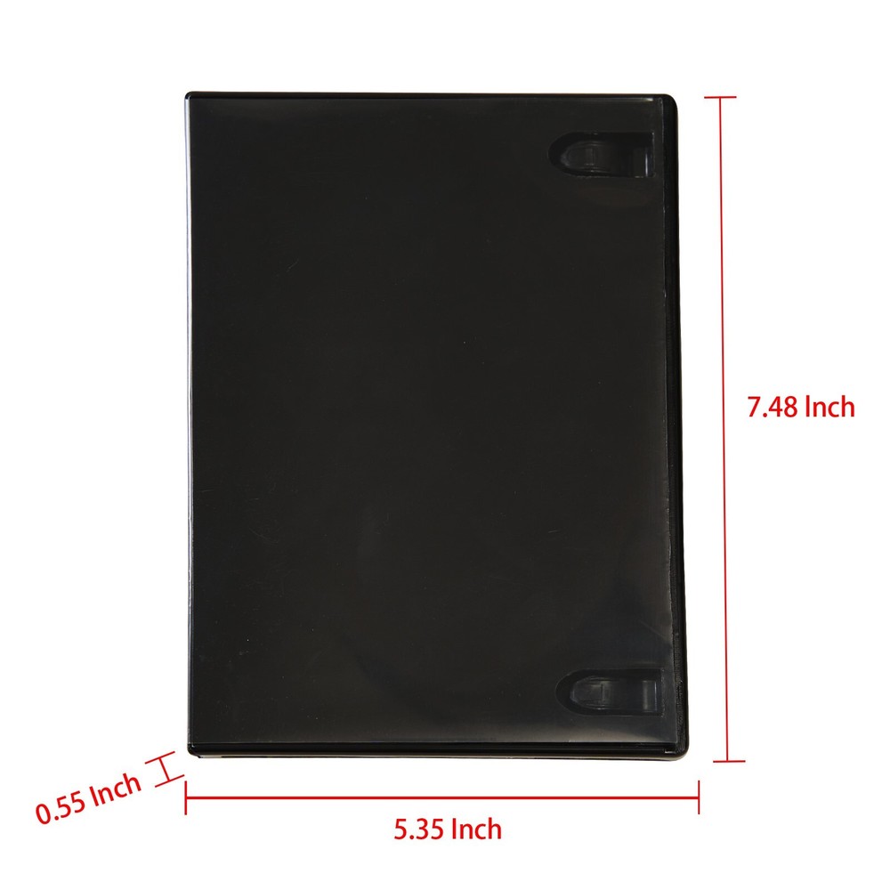 100 pcs Maxtek Premium Glossy Shiny Black Single CD DVD Blu-ray Disc Case 14mm