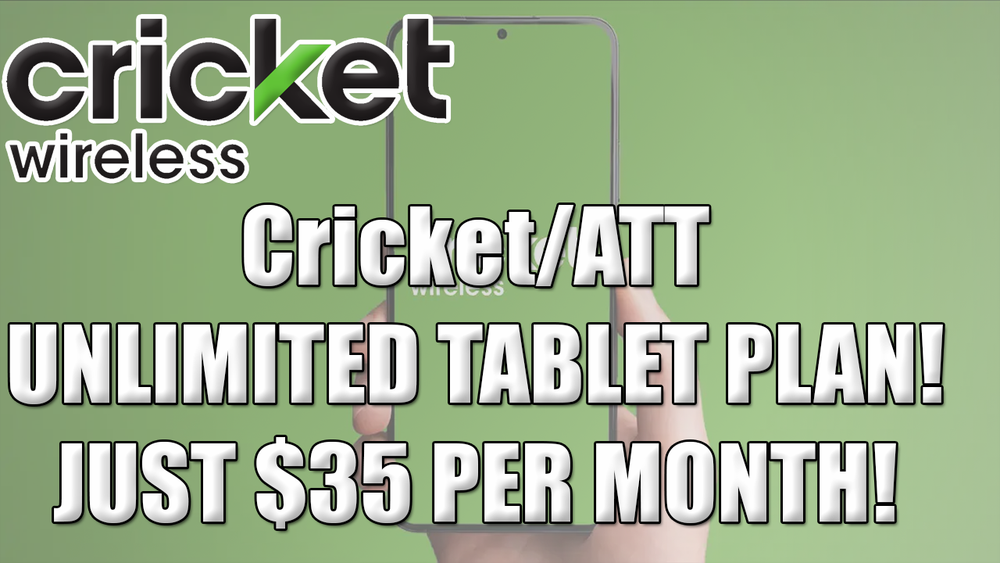 Cricket/ATT COMPLETELY Unlimited Tablet Plan $35 per month!