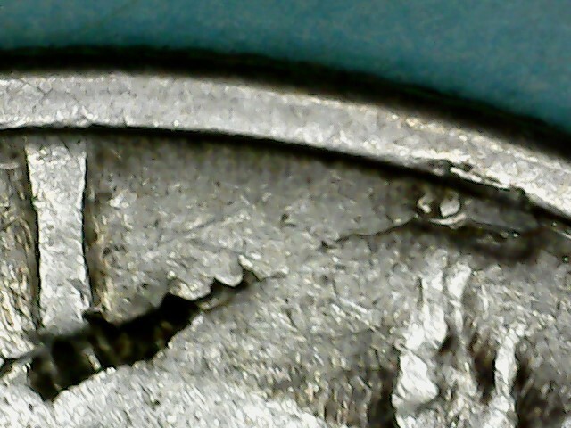 1944-P WALKING LIBERTY 90% SILVER HALF DOLLAR 50C PLANCHET ERROR STRIKE THROUGH