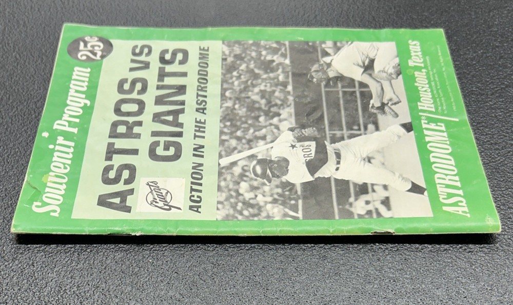 1968 Astros VS. Giants Souvenir Program