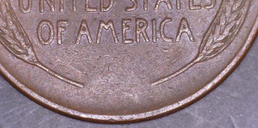 1958-D Lincoln Wheat Cent Terminal Die State Die Chips Mint Error Study Coin
