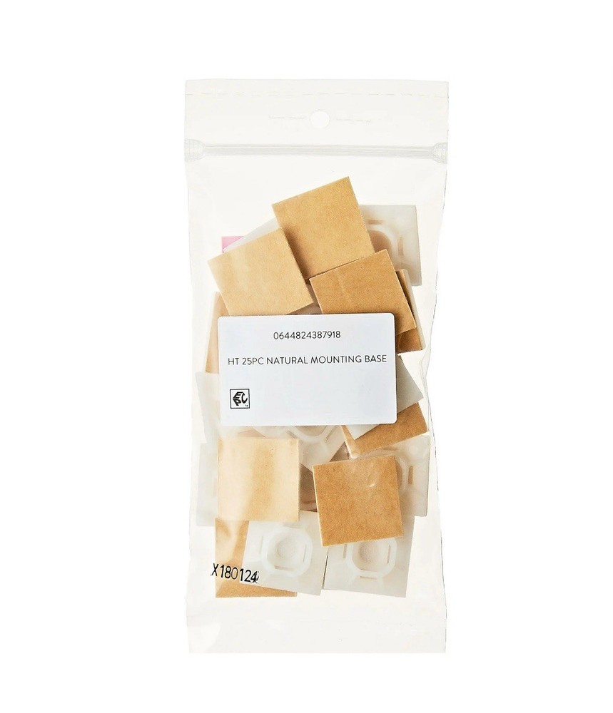 25-Pack HYPER TOUGH 1 x 1 Cable Tie Mounting Bases Self Adhesive Backing