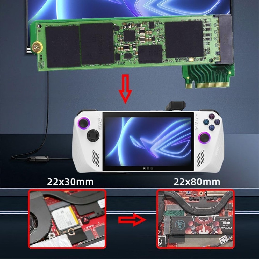 Handheld Gaming SSD Extension Adapter