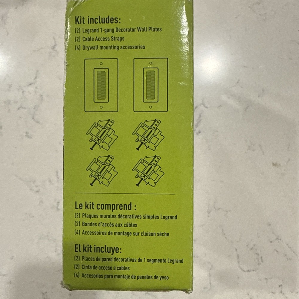 Legrand In-Wall Low-Voltage Cable Access Kit (White)