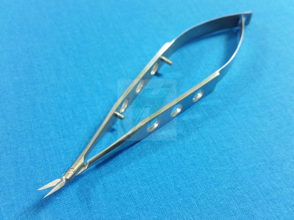 PREMIUM GRADE PACIVATED MCPHERSON VANNAS MICRO SCISSORS ANGLED FORWARD BLADE 4"