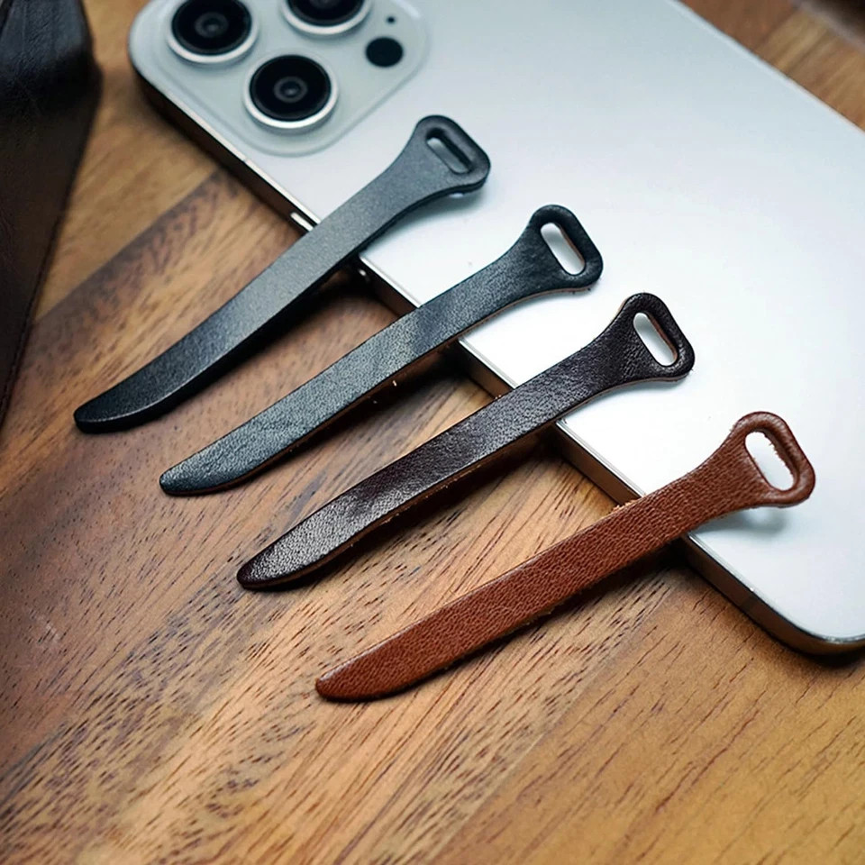 6 Pack Zipper Pulls Handmade Cowhide Leather Zipper Pull Tab Grip Extender Stra