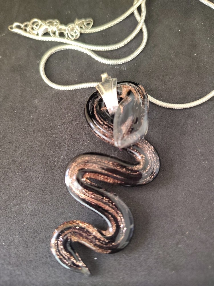Hoodoo Love Snake Silver Necklace