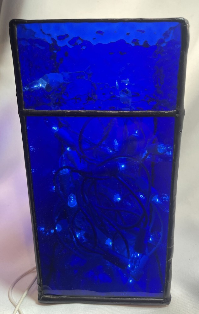 Cobalt Stained Glass Handmade Night Light