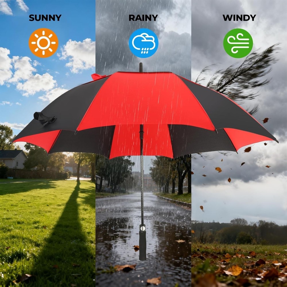 Automatic Open Golf Umbrella 54/62/68/72 Inch, Extra Large Windproof Vented D...