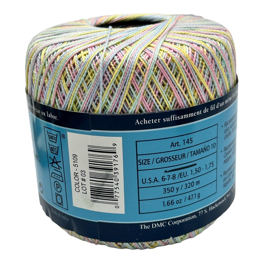 DMC Traditions Crochet Multicolor & DMC Cebelia Cream Thread Size 10 - Preowned