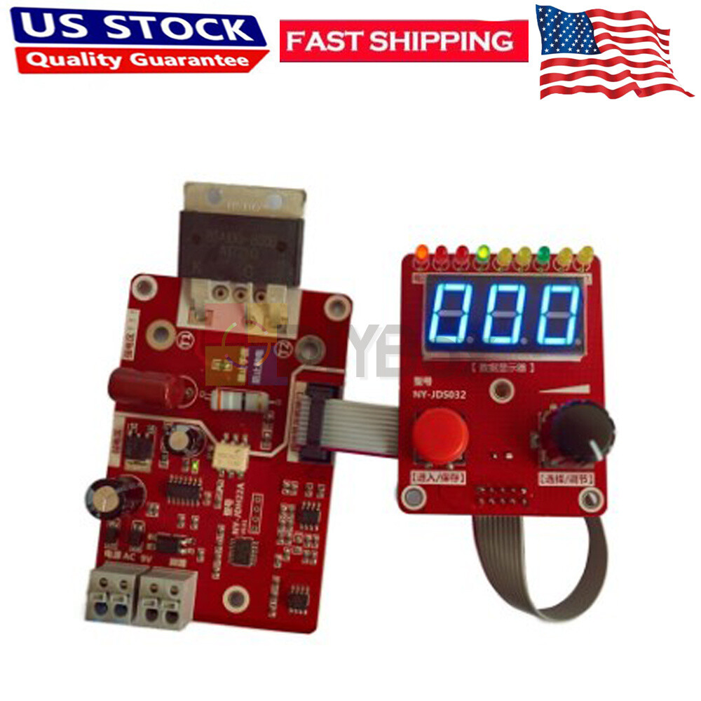 100A LCD Display Spot Welder Machine DIY Transformer Board Time Control Timer US