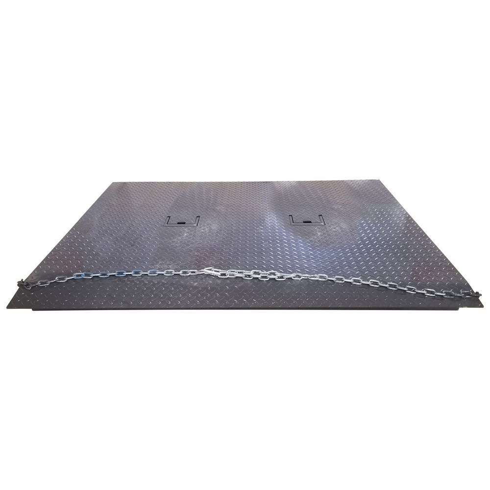 6000kg Heavy Duty Ground-to-Container Loading Ramp Platform Height-Adjustable