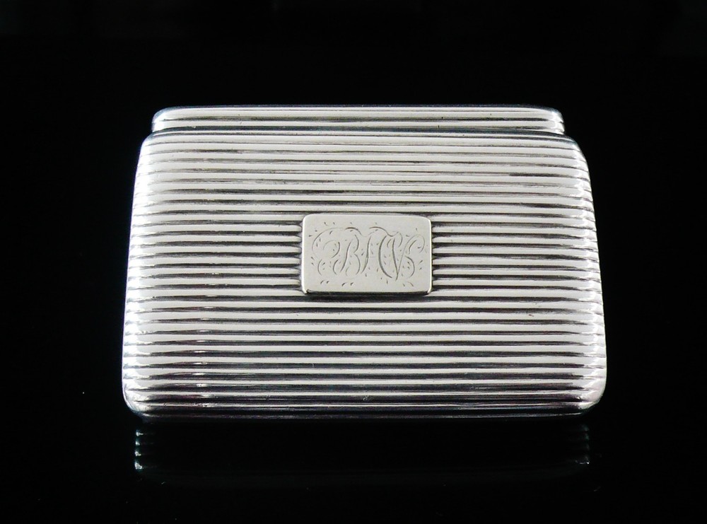 Antique Sterling Silver Snuff Box, Thomas Willmore, Hallmarked Birmingham 1801